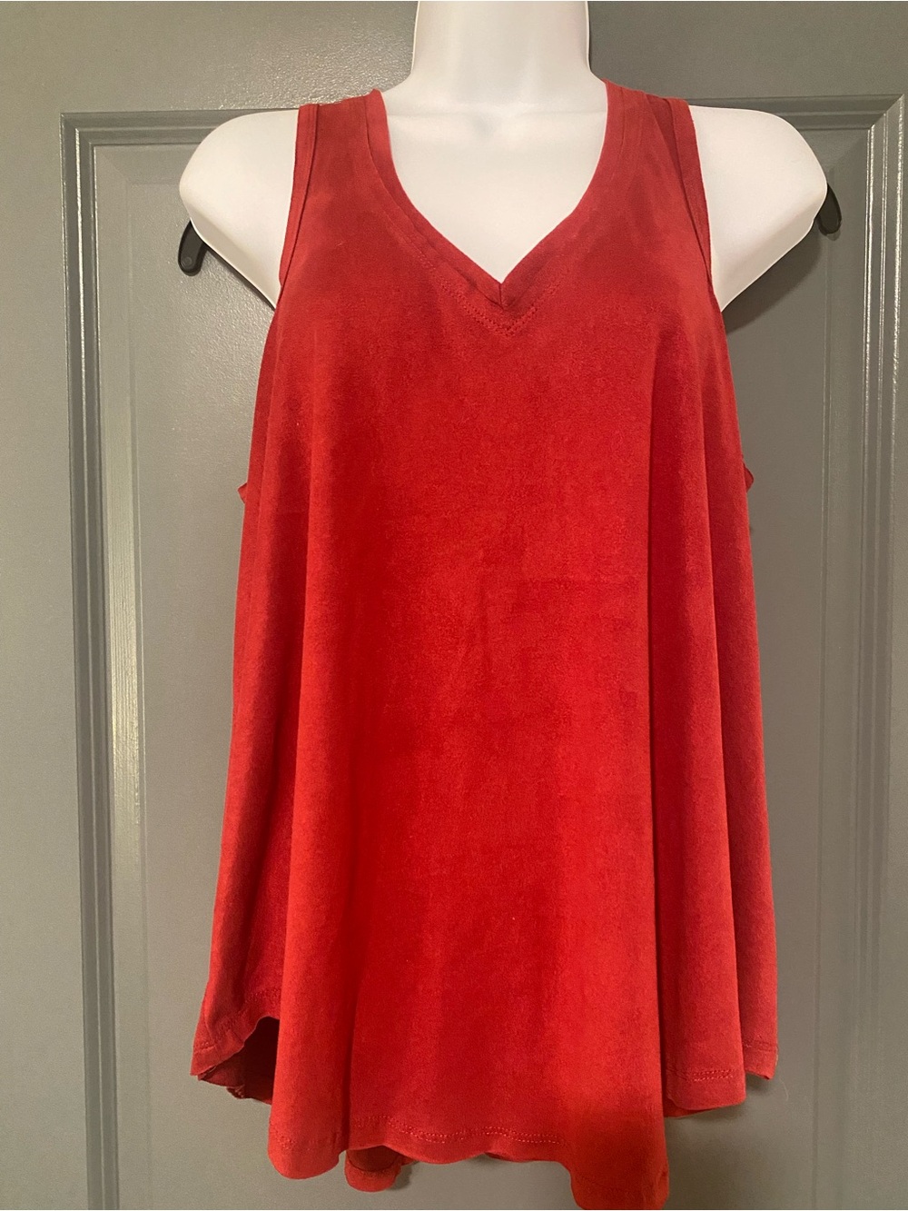Z Supply Red V-Neck Swing Tank